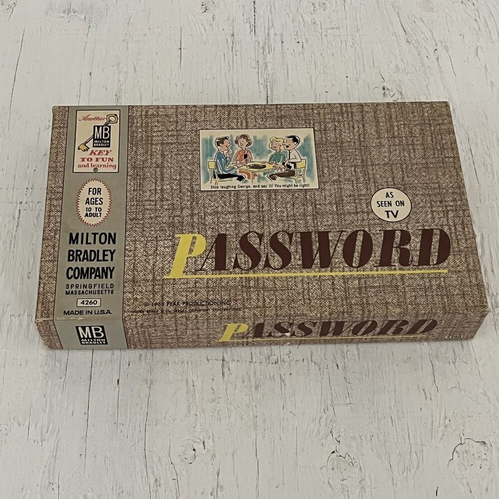 Vintage 1962 Password As Seen on TV #4260 by Milton Bradley - Made in USA